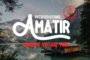 Amatir Typeface: Vintage Script Handwritten Fonts for Handmade Brands