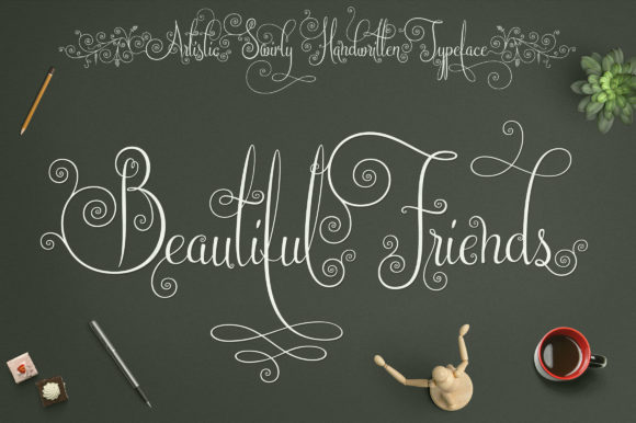 Beautiful Friends Script Typeface for Editorial Design