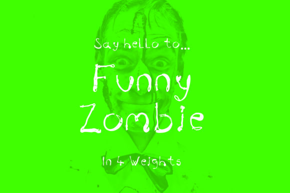 Funny Zombie Typeface for Edgy Handmade Branding