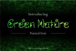 Green Nature Typeface: Botanical Decorative Fonts for Handmade Brands