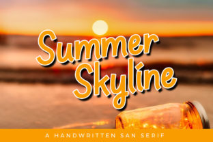 Summer Skyline: A Fun Handwritten Font for Cute Craft Projects