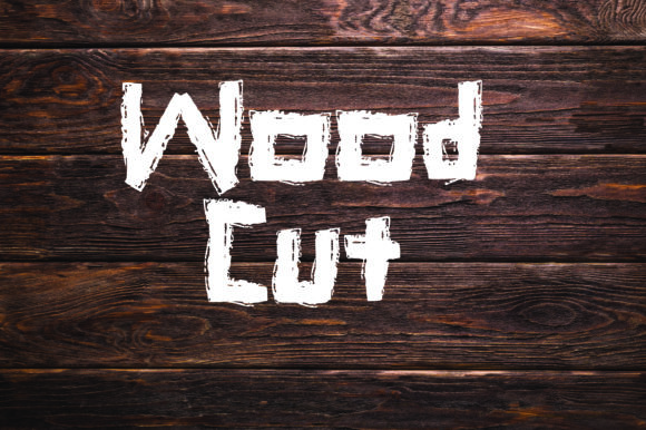 Wood Cut Typeface for Rustic Craft and Farmhouse Branding
